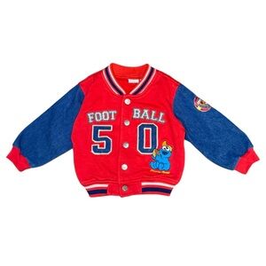 Vintage Sesame Street Red Varsity Jacket
